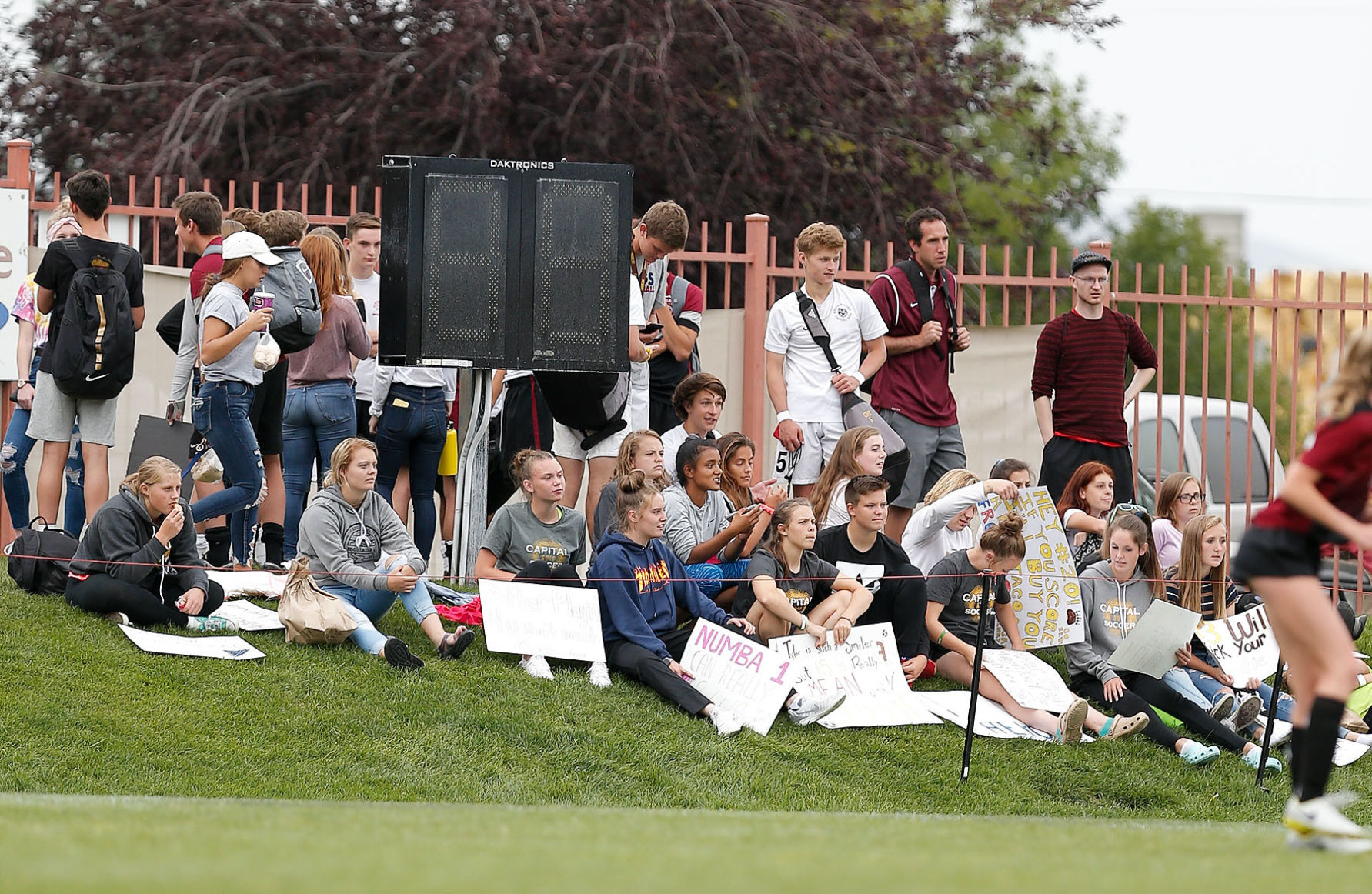 Fans watch Tuesday's crosstown match